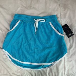 No Boundaries Juniors Terry Knit Piped Skirt